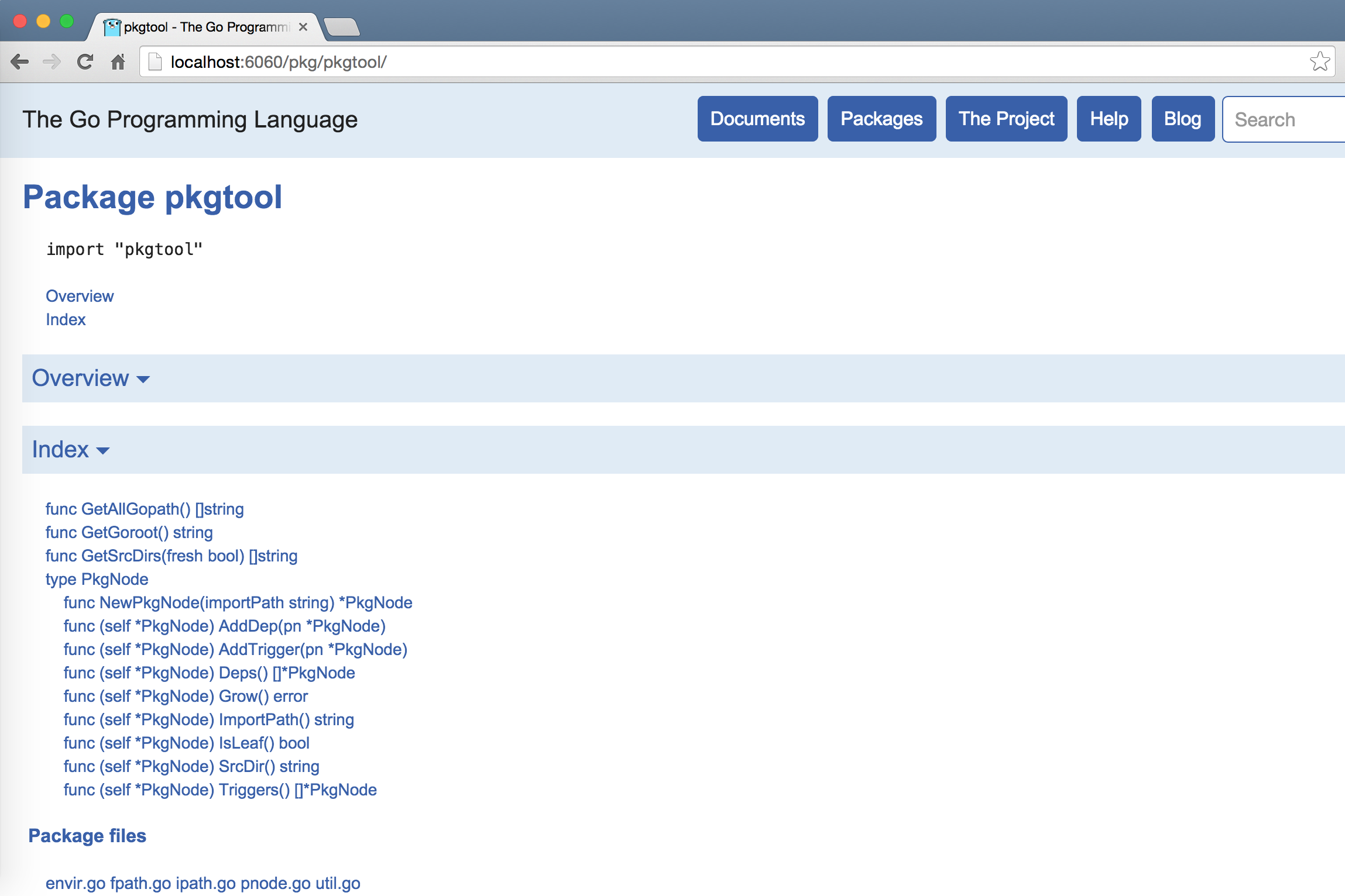 goc2p项目中的pkgtool包的Go文档页面